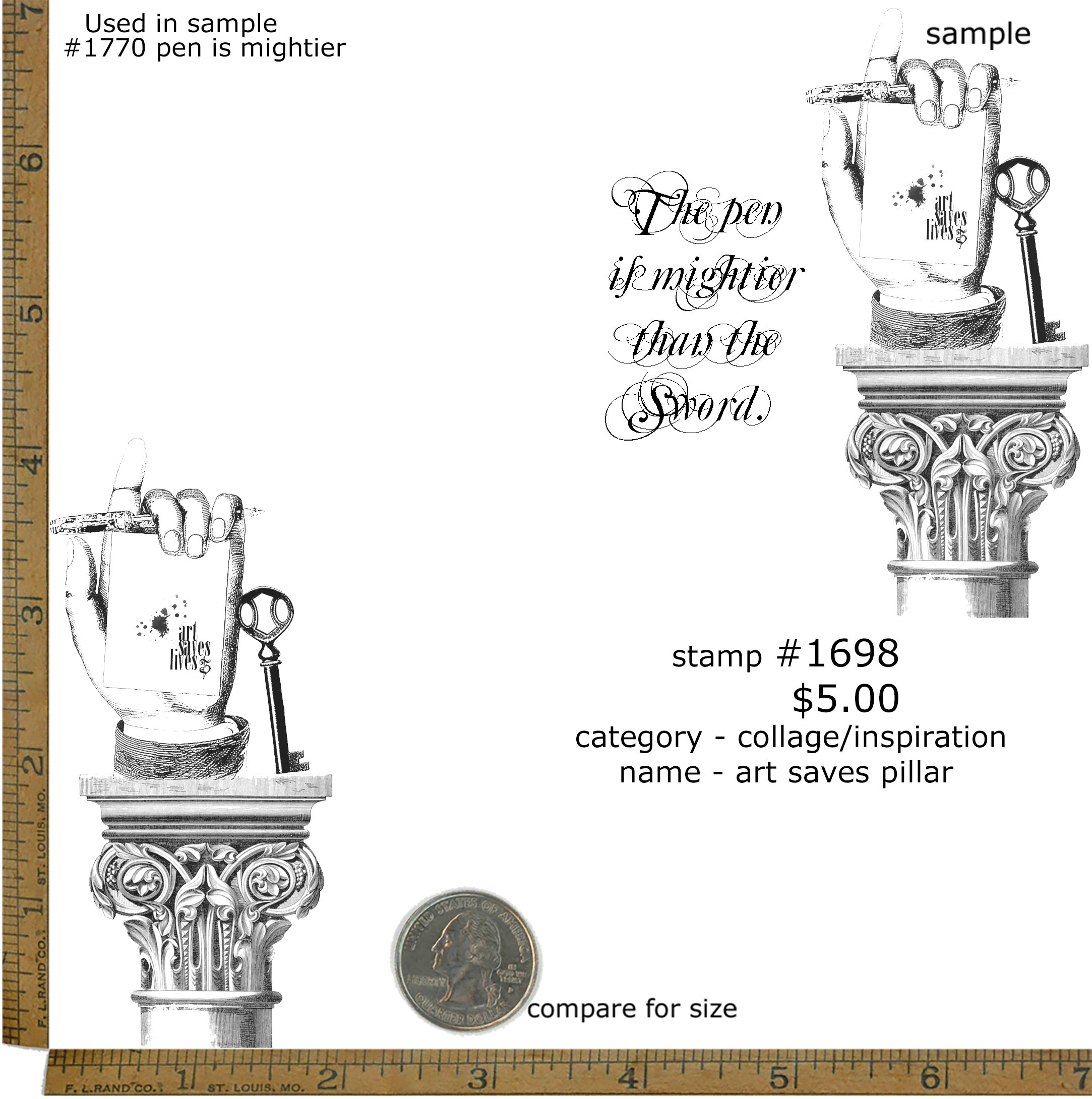 #1698 - Art Saves Pillar - Collage/Inspiration